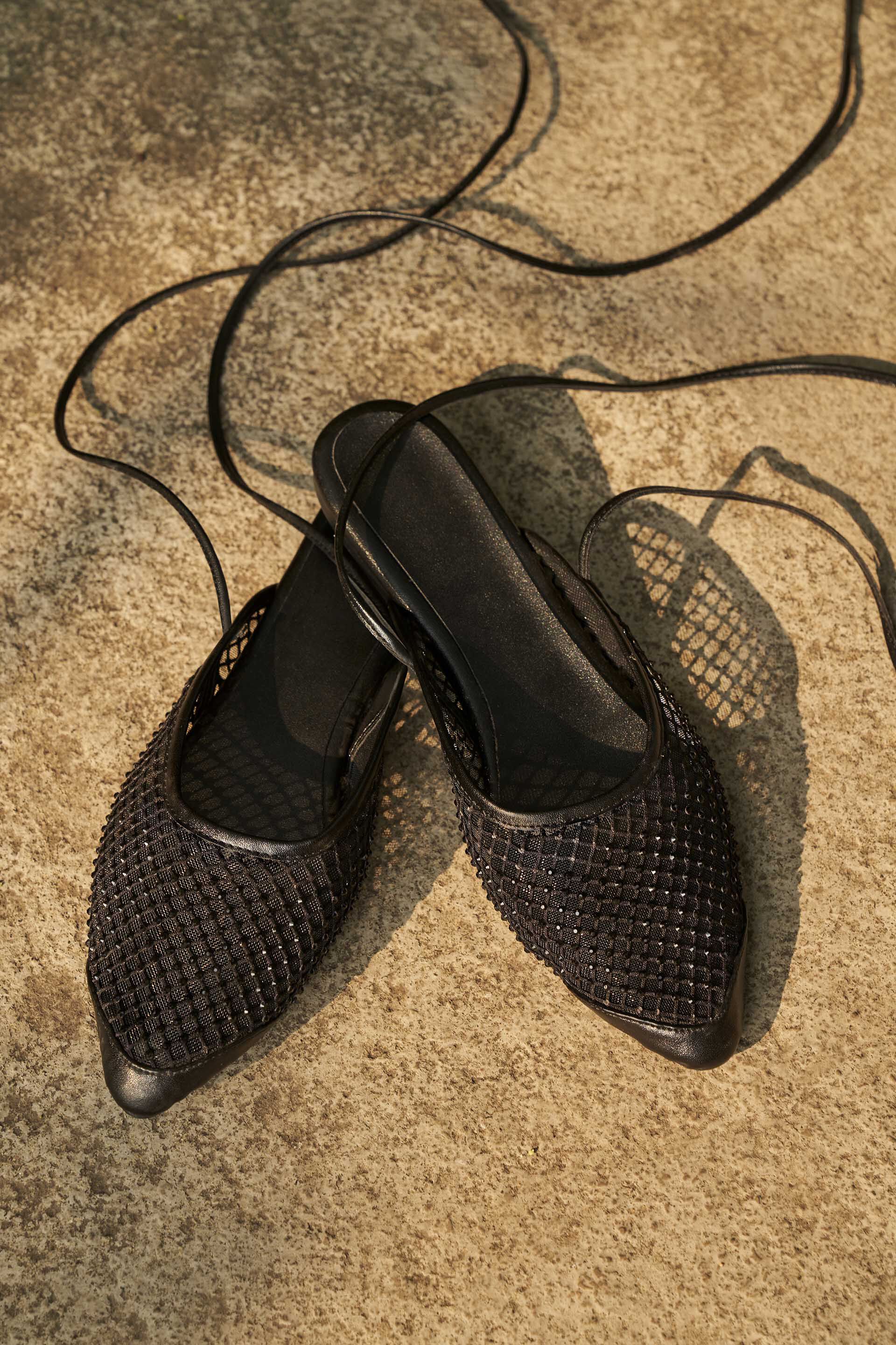 Siofra Ankle-Tie Mules - Black, Black, image 4